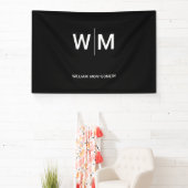 ブラックブランドロゴ | 業務企業の会社 横断幕 (インサイチュ)