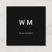 ブラックブランドロゴ | 業務企業の会社 紹介カード (正面)