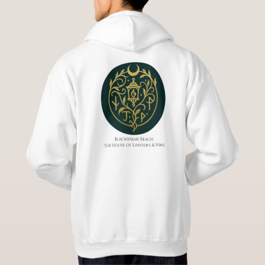 ブラックブリアーリーチロゴメンズフード付きスウェットシャツ パーカ (裏面)