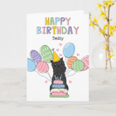 ブラックブリュッセルグリフォンクロップドイヤーズ誕生日カード カード (黄色い花)