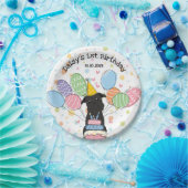 ブラックブリュッセルグリフォン犬の誕生日パーティー ペーパープレート (パーティー)