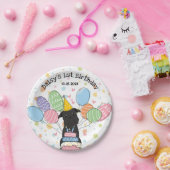 ブラックブリュッセルグリフォン犬の誕生日パーティー ペーパープレート (パーティー)