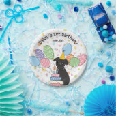 ブラックブリュッセルグリフォン犬の誕生日パーティー ペーパープレート (パーティー)