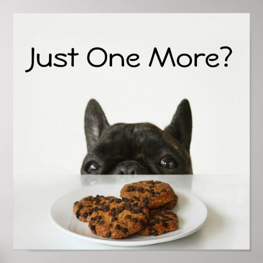 ブラックブリンドルフランスのブルドッグ ポスター (正面)