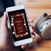 ブラックブルゴーニュのクリスマスオーナメントクリスマスパーティー 招待状