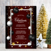 ブラックブルゴーニュのクリスマスオーナメントクリスマスパーティー 招待状