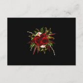 ブラックブルゴーニュフローラボホウェディングレセプション エンクロージャーカード (裏面)