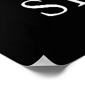 ブラックブルゴーニュフローラボホブライダルシャワー ポスター (角)