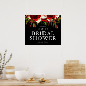 ブラックブルゴーニュフローラボホブライダルシャワー ポスター (キッチン)