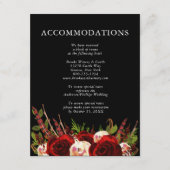 ブラックブルゴーニュフローラボホ結婚の宿泊施設 エンクロージャーカード (正面)