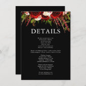 ブラックブルゴーニュフローラボホ結婚詳細 エンクロージャーカード (正面/裏面)