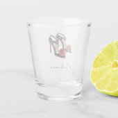 ブラックブルゴーニュレッドハイヒール ショットグラス (裏面)