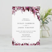 ブラックブルゴーニュ結婚ーの水色 招待状 (スタンド正面)