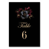 ブラックブルゴーニュ結婚ーグレーのテーブル番号 テーブルナンバー (正面)