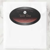 ブラックブルゴーニュ製品ラベルソフトグリッターロゴ 楕円形シール (バッグ)