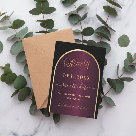 ブラックブルゴーニュ金ゴールドアーチ90歳の誕生日 セーブザデート