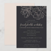 ブラックブルッシュデザートサボテン  多肉植物 ワークショップ イベント 招待状 (正面/裏面)