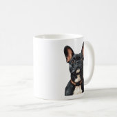ブラックブルフランスのドッグマグ コーヒーマグカップ (正面右)