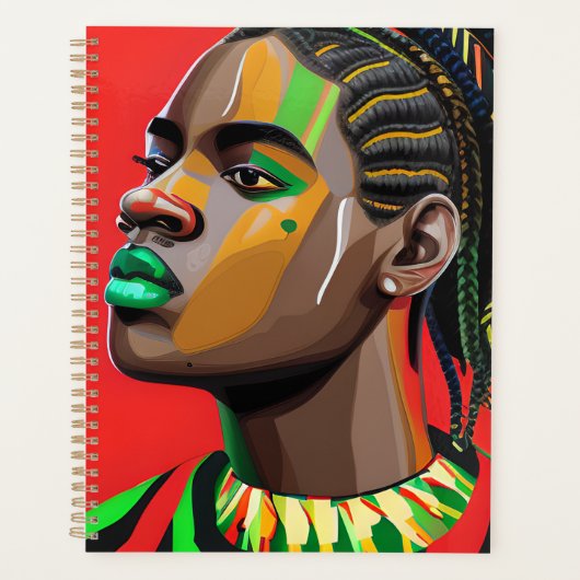 ブラックブルメラニンパパジュネクチキングアフリカンソン プランナー手帳 (正面)