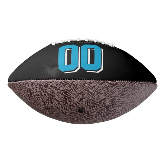 ブラックブルーとホワイトのカスタムサッカー アメリカンフットボール (回転270)