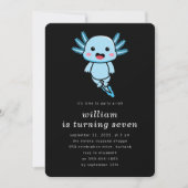 ブラックブルーアクソロトルバースデーパーティー 招待状 (正面)