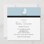 ブラックブルーウィムシーキリン男の赤ちゃんシャワー 招待状 (裏面)