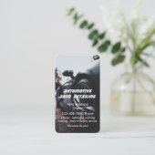 ブラックブルーエレガントモバイル自動車の洗車詳細 名刺 (スタンド正面)