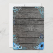 ブラックブルーエレファントベビーシャワー招待状 招待状 (裏面)