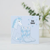 ブラックブルーカウボーイベビーシャワー 招待状 (スタンド正面)