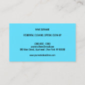 ブラックブルークリーニング清掃の清掃用品ハウスメイド 名刺 (裏面)