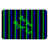 ブラックブルーグリーンストライプ マグネット (横)