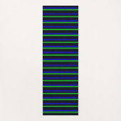 ブラックブルーグリーンストライプ ヨガマット (正面)