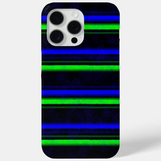ブラックブルーグリーンストライプ Case-Mate iPhoneケース (裏面)