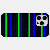 ブラックブルーグリーンストライプ Case-Mate iPhoneケース (裏面 (横))