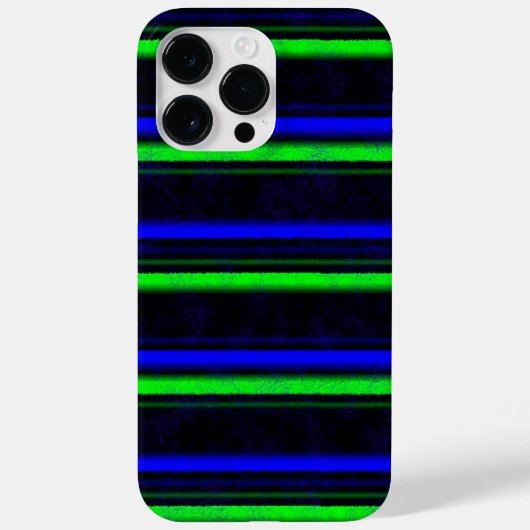 ブラックブルーグリーンストライプ Case-Mate iPhoneケース (裏面)