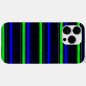 ブラックブルーグリーンストライプ Case-Mate iPhoneケース (裏面 (横))