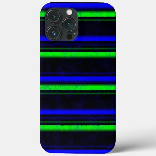 ブラックブルーグリーンストライプ Case-Mate iPhoneケース (裏面)