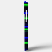 ブラックブルーグリーンストライプ Case-Mate iPhoneケース (裏面 / 左)