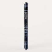 ブラックブルーグレー抽象芸術ストライプパターン Case-Mate iPhoneケース (裏面/右)