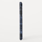 ブラックブルーグレー抽象芸術ストライプパターン Case-Mate iPhoneケース (裏面/左)