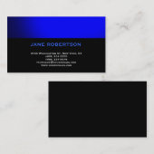 ブラックブルーシンプルビジネスカード 名刺 (正面/裏面)