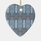 ブラックブルージオメトリクロスダイヤモンドパターン セラミックオーナメント (右)