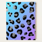 ブラックブルースパークリヒョウ動物の皮膚パターン プランナー手帳 (裏面)