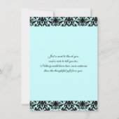 ブラックブルーダマスクシャンデリアサンキューカード サンキューカード (裏面)