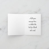 ブラックブルーダマスクベビーシャワーサンキューカード サンキューカード (内部)