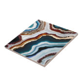 ブラックブルーテラコッタホワイト金ゴールドアゲートゲード タイル (側面)