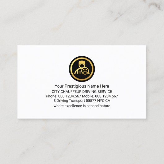 ブラックブルードライビングレイヤーチョーファー 名刺 (裏面)