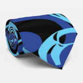ブラックブルーハイダイーグルサンダーバード先住民アート ネクタイ (ロール)