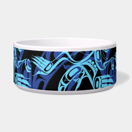 ブラックブルーハイダイーグルサンダーバード先住民アート ボウル