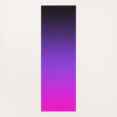 ブラックブルーバイオレットとホットピンクグラデーション ヨガマット (裏面)